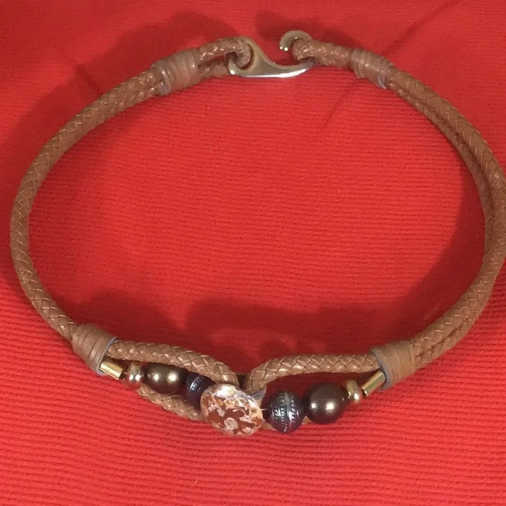 VTG HANDMADE BRAIDED LEATHER BELT - Picture 4 of 16